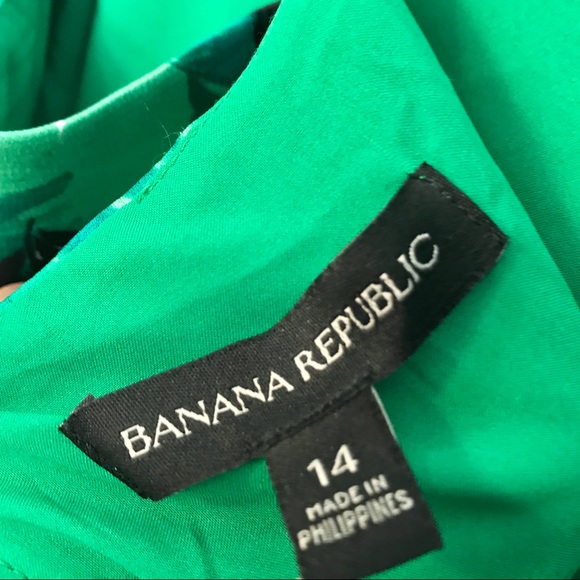 Green floral dress size 14 Banana Republic - Picture 7 of 10